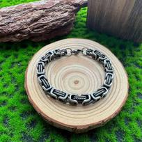 Viking Style Retro Herringbone King Chain Bracelet A0877