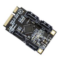 Mini PCI-E PCI Express to SATA 3.0 4-Port Adapter Converter 6Gbps Hard Drive Expansion Card for SSDs SATA PM Multiplier Port Selector