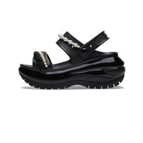 Crocs Mega Crush Pearl Ruffle Sandal 'Black' Women's 210179 37-38