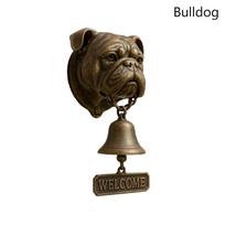 Resin+Metal Welcome Doorbell Loud Ringing Weatherproof Dog-Shaped Chime Bell Wall Mount Hanging Decorations Dinner Bell