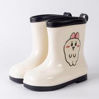 Cute Cartoon Kids' Waterproof Rain Boots - Soft Sole, Non-Slip for Big and Small Children 180 (Inner Length 18 cm) beveik baltos spalvos