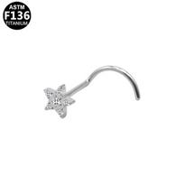 G23 Titanium Alloy S-shaped Star Nose Stud - Stylish & Trendy Piercing Jewelry