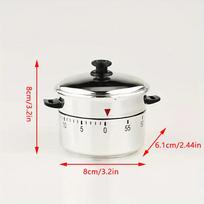 Stainless Steel 60 Minutes Mechanical Kitchen Timer Cooking Countdown Reminder Household Cooking Tool