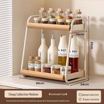 Bamboo Countertop Kitchen Spice Rack