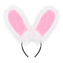 Handmade Plush Rabbit Ear Cosplay Headband for Comic Con and Live Broadcast Prop