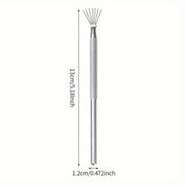 7-Pin Bendable Nail Art Brush Tool Multifunctional Feather Tip Liner with Stainless Steel Handle for DIY Salon-Grade Manicure