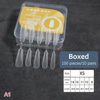 100Pcs Clear Soft Gel Nail Tips Full Cover False Nails Extension Press On Fake Manicure Tool