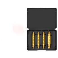 4Pcs Damaged Screw Extractor Tools Sets Stripped Screws Nuts Bolts Drill Bit Tools Easy Removal High Speed Steel Double Head Set