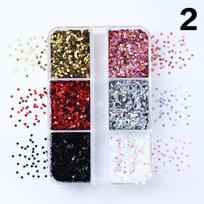 Sparkle Laser Love Heart Nail Glitter 1mm Holographic Nail Art Salon Accessories