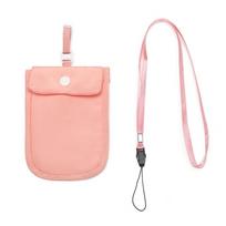 Fashion RFID-Blocking Bra Wallet with Adjustable Elastic Strap Invisible Money Pouch Ultra-thin Secret Pocket Women Girls rožinė