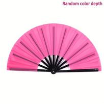 1pc Durable Plastic Tai Chi Fan, Lightweight Kung Fu Fan for Martial Arts Practice, Performance&Competition,Unisex Training Prop