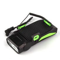 4-in-1 Bike Light: Headlight, Phone Holder, Horn, Power Bank žalia