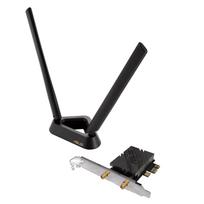 ASUS PCE-BE92BT WiFi 7 PCI-E Adapter, 2 External Antennas, Magnetic Base, 6GHz Band Support, 320MHz, Bluetooth 5.4, WPA3 Network Security, Compatible