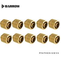 Barrow 10PCS Soft Tube Fitting , G1/4  Connector, For 3/8 ID x 5/8 OD (10x16mm) or 3/8 ID x 1/2 OD (10x13mm) 10x13mm