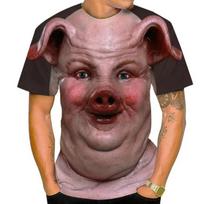 Animal Pig Comic 3D Print Sports Quick-dry Breathable Men T-shirt Fun Outdoor Street Fashion Adult Parent-child Short Sleeve Top 4XL