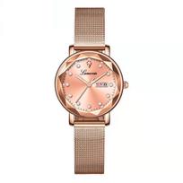 Ultra-Thin Women's Fashion Quartz Watch with Waterproof Milanese Mesh Strap
