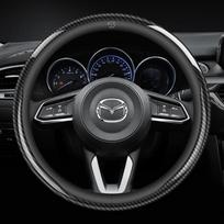 Anglies pluošto odos automobilio vairo apdangalas, skirtas Mazda 3 5 6 SKYACTIV Axela Atenza CX30 CX5 CX8 CX9 MX5 RX8 RX7 BT50 Priedai