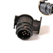 13 To 7 Pin Plug Adapter Truck Trailer Connector 12V Electrical Converter Socket European Round Hole Plug Durable Waterproof