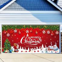 2D Festive Red Christmas Backdrop for Holiday House & Garage Studio Shoots 47.2x31.5inch/120*80cm