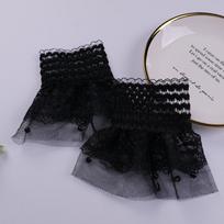 New Mesh Pearl Fake Cuff Detachable White Black Wrist Cuff False Sleeve Cuffs Photography Props juoda
