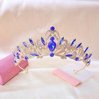 Trendy Rhinestone Queen Princess Crown Alloy Luxurious Bride's Crown Baroque Hair Accessories Crystal Tiara Wedding Party