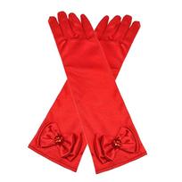 Children's Wear Satin Sequins Skirt Accessories Stage Gloves Full Finger Mittens Children Long Gloves