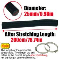 25/42/60/50/75/80/90mm Diameter Air Diesel Parking Heater Duct Pipe Tube Hose 2M 3M Length With 2 Clamps For Webasto Eberspacher Stretch 2M 25mm