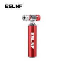 ESLNF Portable Bicycle CO2 Pump With Sponge Cover Aluminum Alloy Bike Tire Inflator For Schrader Presta MTB Fast Pumping Tool Update