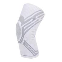 Outdoor Sports Knee Pads with Silicone Anti-Collision, Anti-Slip Spring Support for Cycling, Running, and Ball Games M Single