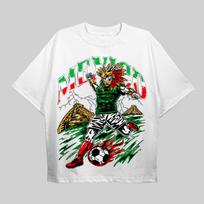 2026 World Cup Mexico Soccer Shirt Skull Graphic Football Fan Tee Vintage Style Game Day Outfit Gift for Him Her Streetwear Unisex T-Shirt. 2XL
