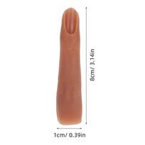 Bendable Silicone Nail Practice Finger Lifelike Feel Flexible Design for Nail Art Training Manicure Display Rings Jewelry Stand