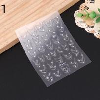 Star Necklace Curved Line Arc Hot Stamping Retro 5D Nail Art Stickers Decoration DIY Adhesive Manicure Decals