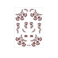 Red Mehndi Stickers Henna Tattoo Stickers Legs Arm Lace Fake Tattoo Red Henna Tattoo Decals Waterproof India Flower