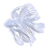 Rankų darbo „Betta“ žuvies silikoninė liejimo forma, rankų darbo 3D žuvies epoksidinės dervos liejimo forma, kovinės žuvies figūrėlės dekoravimo, liejimo formos, „pasidaryk pats“ amatų mėgėjams, dovana
