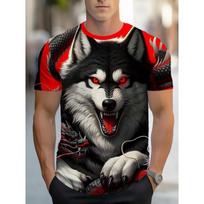 Men's Wolf Dragon T-Shirt Design Comfort Short Sleeve for Casual Streetwear T Shirt Men Women's Shirts Kids Tshirt 4XL