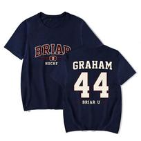 Užkampio Graham 44 Briar universiteto prekių marškinėliai Cosplay Moterys Vyrai Mada Apvalus kaklas Trumpomis rankovėmis T-shirt 110