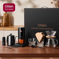 CLITON CL-CFS15 Manual Coffee Grinder & Pour-Over Set