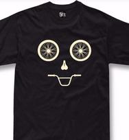 Funny Bicycle Mtb Mountain Bike Bmx Funny Face Cycling Tshirt Unisex T-Shirt S