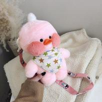 28cm Miela LaLafanfan Kavinės Anties Pliušinė Kuprinė Kawaii Žaislai Iškamša Crossbody Krepšys Lėlė Pečių Mokyklinis Krepšys Mergaitėms Dovana 28cm
