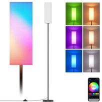 Modern Floor Lamp with RGB+CCT LEDs Bulb Standing Lamp Tall Lamp BT Connected Phone App Control US Plug