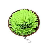 Dog Snuffle Mat Pet Sniffing Pad Foldable Slow Feeding Mat Interactive Puzzle žalia