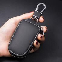 Universal Fashion Leather Smart Flip Remote Car Key Fob Shell Case Cover Holder Bag Pouch Wallet Protector Keychain Organizer juoda