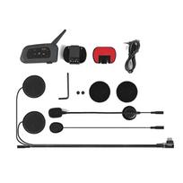 1500M Xinowy V6 Plus Motociklo Šalmo Interkomas Bluetooth Laisvų Rankų Įranga 2 viename Mikrofonas Interfonas Komunikatorius C tipo Įkroviklis juoda
