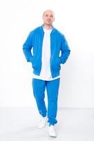 Casual Men’s Tracksuit – Bomber-Style Zip Jacket & Cuffed Pants, Durable Cotton Blend, Any Season, 8390-057-33 HC S grazi mėlyna spalva