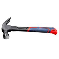 Ergonomic Claw Hammer 400g Carbon Steel Head with Fiberglass Handle for Carpentry Woodworking Construction Task Projects