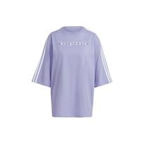 Adidas Originals Trefoil Negabaritinis Marškinėliai Moteriški Viršutiniai Drabužiai Šviesiai Violetiniai IQ3401 M
