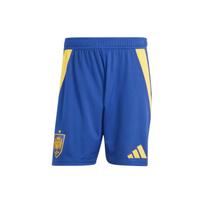 Adidas Ispanija 24 Namų Šortai Siuvinėtas Logotipas Dviejų Spalvų Tiesios Futbolo Kelnės Gerbėjų Leidimas Vyriškos Kelnės Victory-Blue IW8150 XL