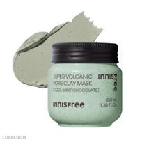 Innisfree Super Volcanic Pore Clay Mask Cool Mint Chocolate 100ml (+Free gift)