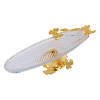 Metal Clear Glass Serving Plate With Elevating Base For Dry Fruits Candy Snacks Display Tray Homes Kitchen Decors 1