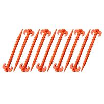 10Pcs Camping Tent Stakes Tent Heavy Duty Tent Nails Plastic Screw Tent Pegs for Fixing Camping Tent Rain Tarps Outdoors oranžinė